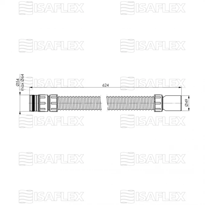 Elastična veza Isaflex za vodokotlić 0.5m