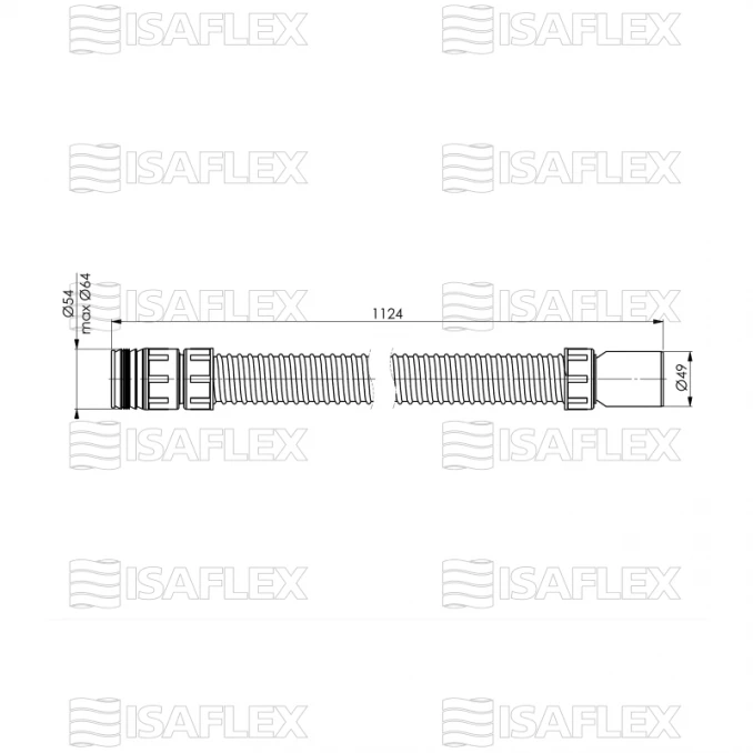 Elastična veza Isaflex za vodokotlić 1m