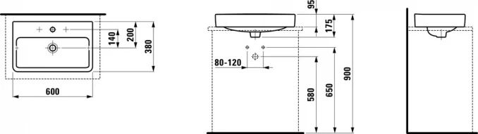 Lavabo Laufen PRO A 60x38 cetv.