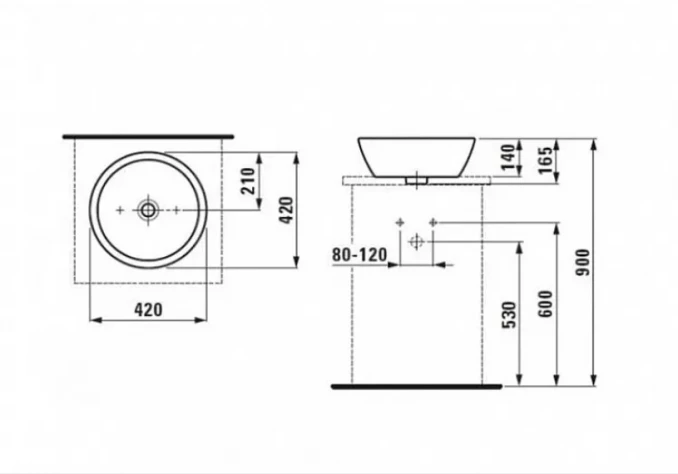 Lavabo Laufen PRO B fi42 zdelasti