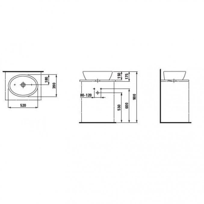 Lavabo Laufen PRO B 52x39 zdelasti